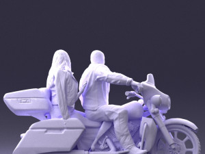 man girl and bike 0094 3d print ready 3D-printmodel
