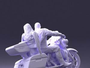 man girl and bike 0094 3d print ready 3D-printmodel