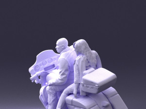man girl and bike 0094 3d print ready 3D-printmodel