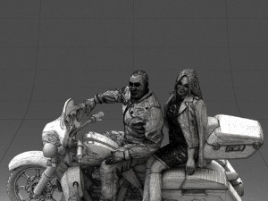man girl and bike 0094 3d print ready 3D-printmodel