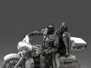 man girl and bike 0094 3d print ready 3D-printmodel