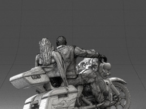 man girl and bike 0094 3d print ready 3D-printmodel