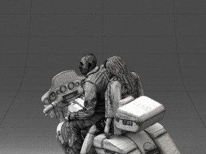 man girl and bike 0094 3d print ready 3D-printmodel