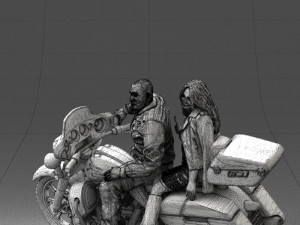 man girl and bike 0094 3d print ready 3D-printmodel