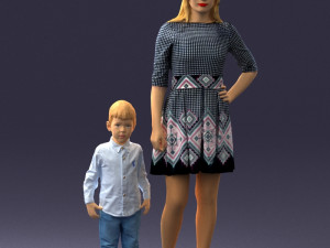 mother and son 0045 3D 模型
