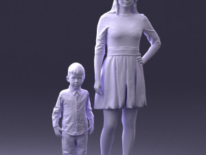 mother and son 0045 3D 模型