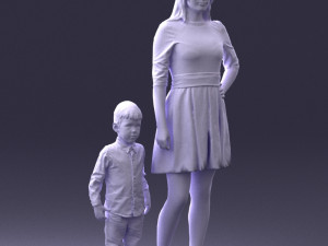 mother and son 0045 3D 模型