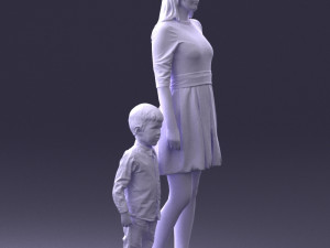 mother and son 0045 3D 模型