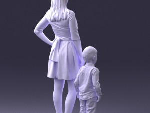 mother and son 0045 3D 模型