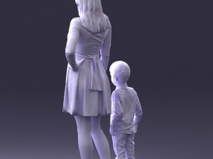 mother and son 0045 3D 模型