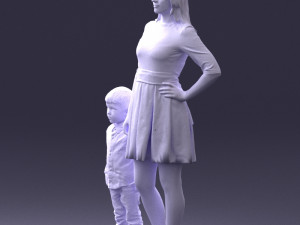mother and son 0045 3D 模型