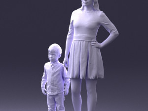 mother and son 0045 3D 模型