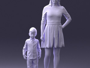 mother and son 0045 3D 模型