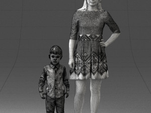 mother and son 0045 3D 模型