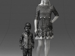 mother and son 0045 3D 模型
