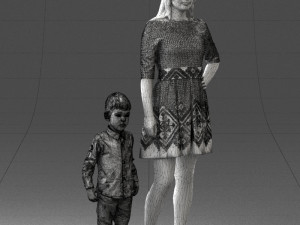 mother and son 0045 3D 模型
