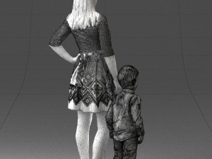 mother and son 0045 3D 模型
