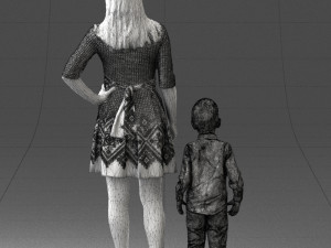 mother and son 0045 3D 模型