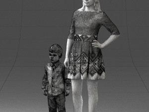 mother and son 0045 3D 模型