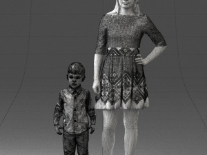 mother and son 0045 3D 模型