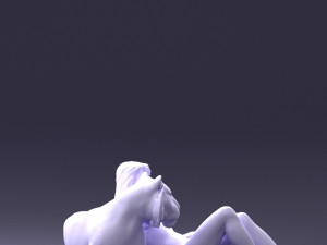 woman sitting on tiger 0063 3d print ready Modelo de Impressão 3D
