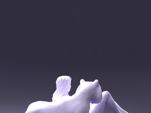 woman sitting on tiger 0063 3d print ready Modelo de Impressão 3D