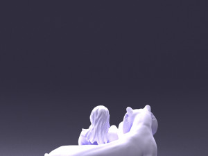 woman sitting on tiger 0063 3d print ready Modelo de Impressão 3D