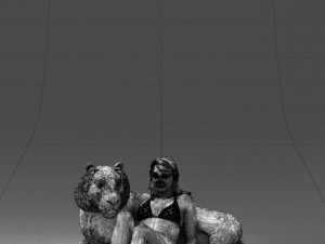 woman sitting on tiger 0063 3d print ready Modelo de Impressão 3D