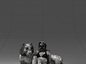 woman sitting on tiger 0063 3d print ready Modelo de Impressão 3D