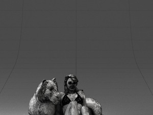 woman sitting on tiger 0063 3d print ready Modelo de Impressão 3D