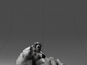 woman sitting on tiger 0063 3d print ready Modelo de Impressão 3D