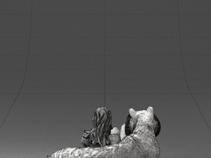 woman sitting on tiger 0063 3d print ready Modelo de Impressão 3D