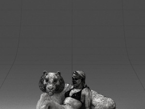 woman sitting on tiger 0063 3d print ready Modelo de Impressão 3D