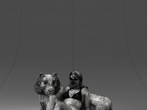 woman sitting on tiger 0063 3d print ready Modelo de Impressão 3D