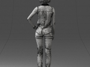 girl in blue blouse 0103 Modello 3D