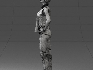 girl in blue blouse 0103 Modello 3D