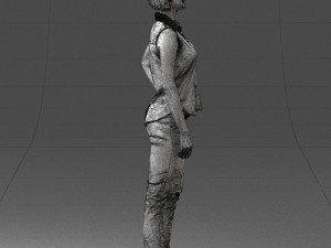 girl in blue blouse 0103 3d print ready Modello di stampa 3D