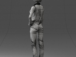 girl in blue blouse 0103 3d print ready Modello di stampa 3D