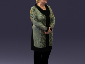 woman in green dress 0106 Modelo 3D