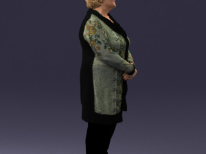 woman in green dress 0106 Modelo 3D