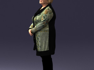 woman in green dress 0106 Modelo 3D