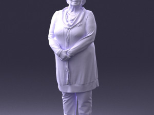 woman in green dress 0106 Modelo 3D