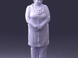 woman in green dress 0106 Modelo 3D