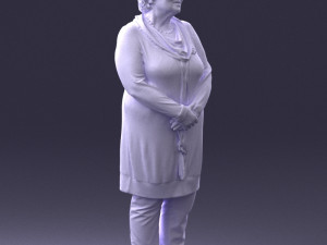 woman in green dress 0106 Modelo 3D