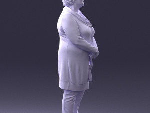 woman in green dress 0106 Modelo 3D