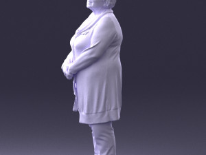 woman in green dress 0106 Modelo 3D