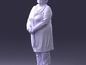 woman in green dress 0106 Modelo 3D