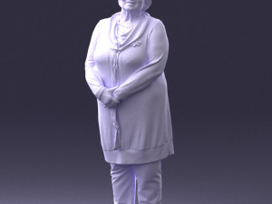 woman in green dress 0106 Modelo 3D