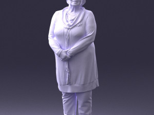 woman in green dress 0106 Modelo 3D