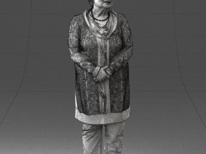 woman in green dress 0106 Modelo 3D